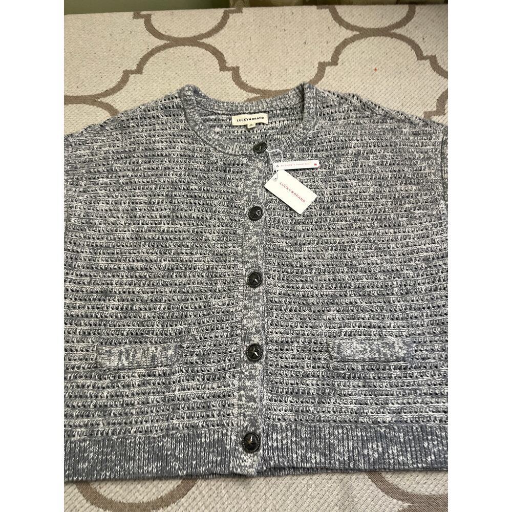 Lucky Brand Short Sleeve Cotton Button Down Cardigan, size XL, MSRP $89.50 - Picture 4 of 13